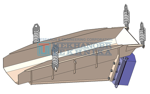 Vibrating feeder with electric-magnetic drive PE 5х18 рис.0